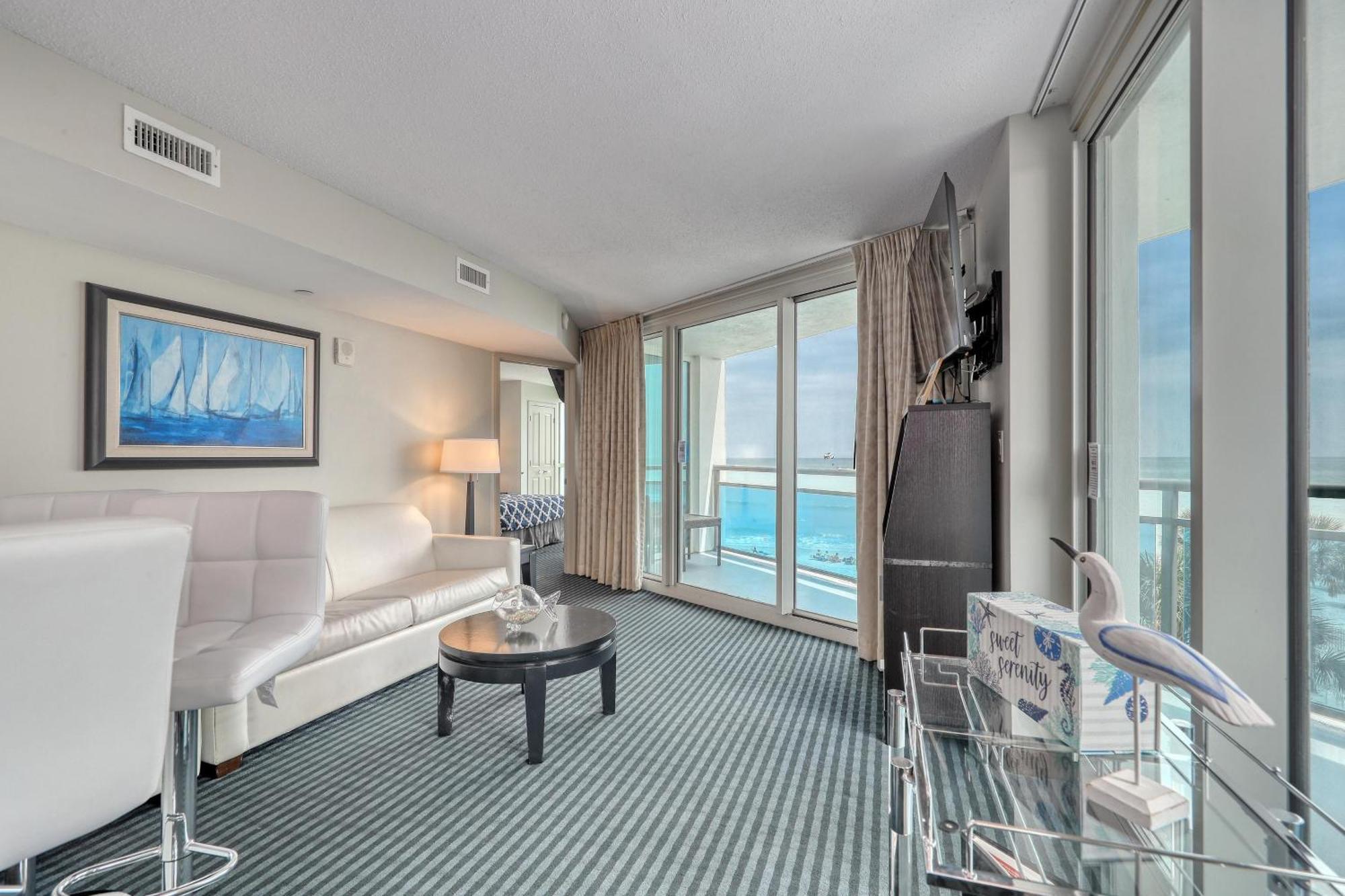 マートルビーチ 107 S Ocean Blvd, 0308 - Ocean Front Sleeps 6ヴィラ エクステリア 写真