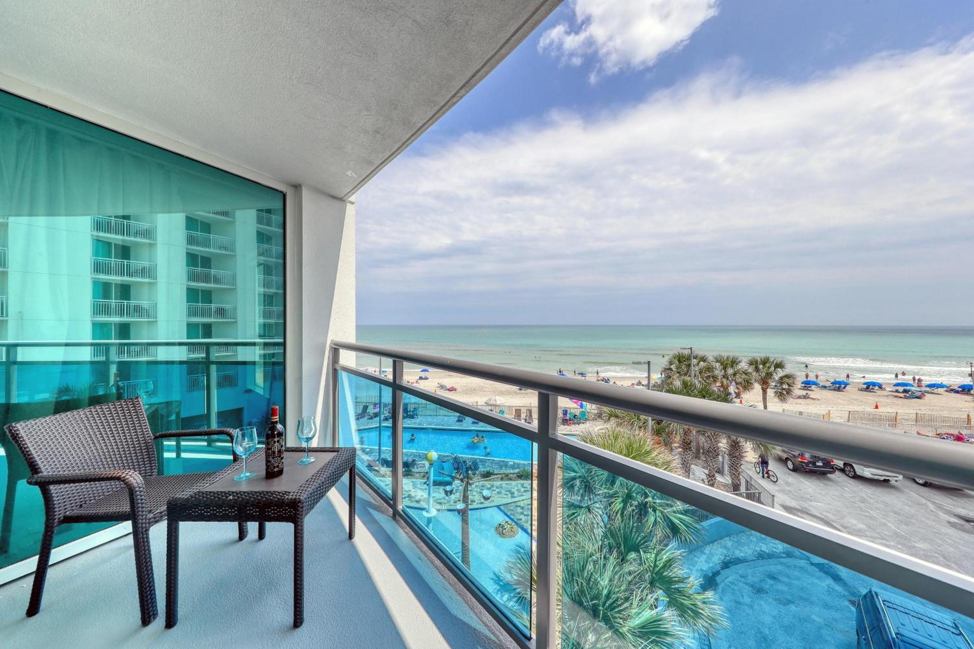 マートルビーチ 107 S Ocean Blvd, 0308 - Ocean Front Sleeps 6ヴィラ エクステリア 写真