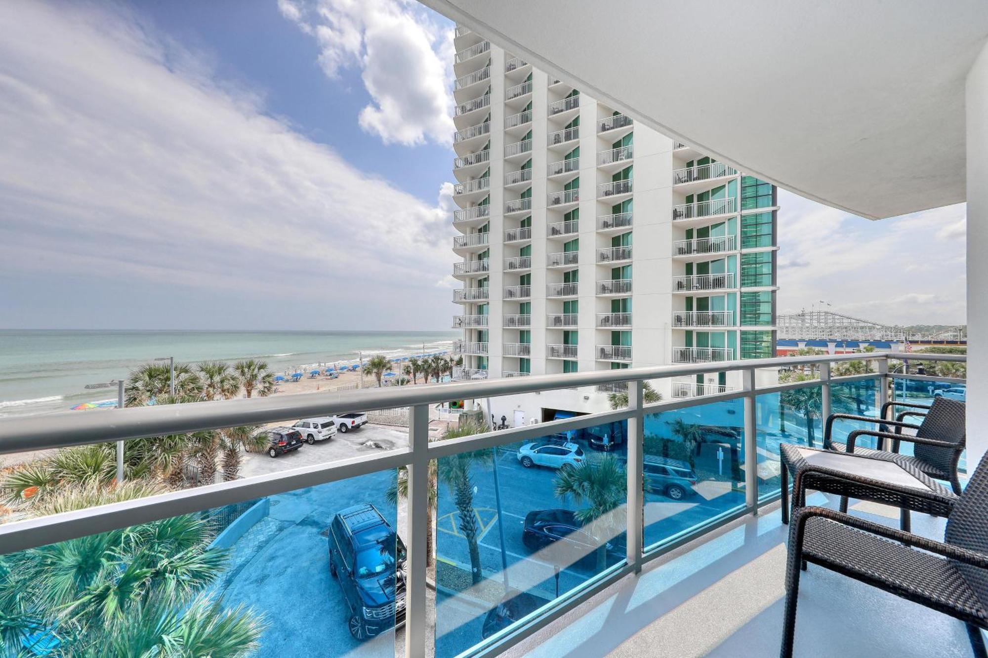 マートルビーチ 107 S Ocean Blvd, 0308 - Ocean Front Sleeps 6ヴィラ エクステリア 写真
