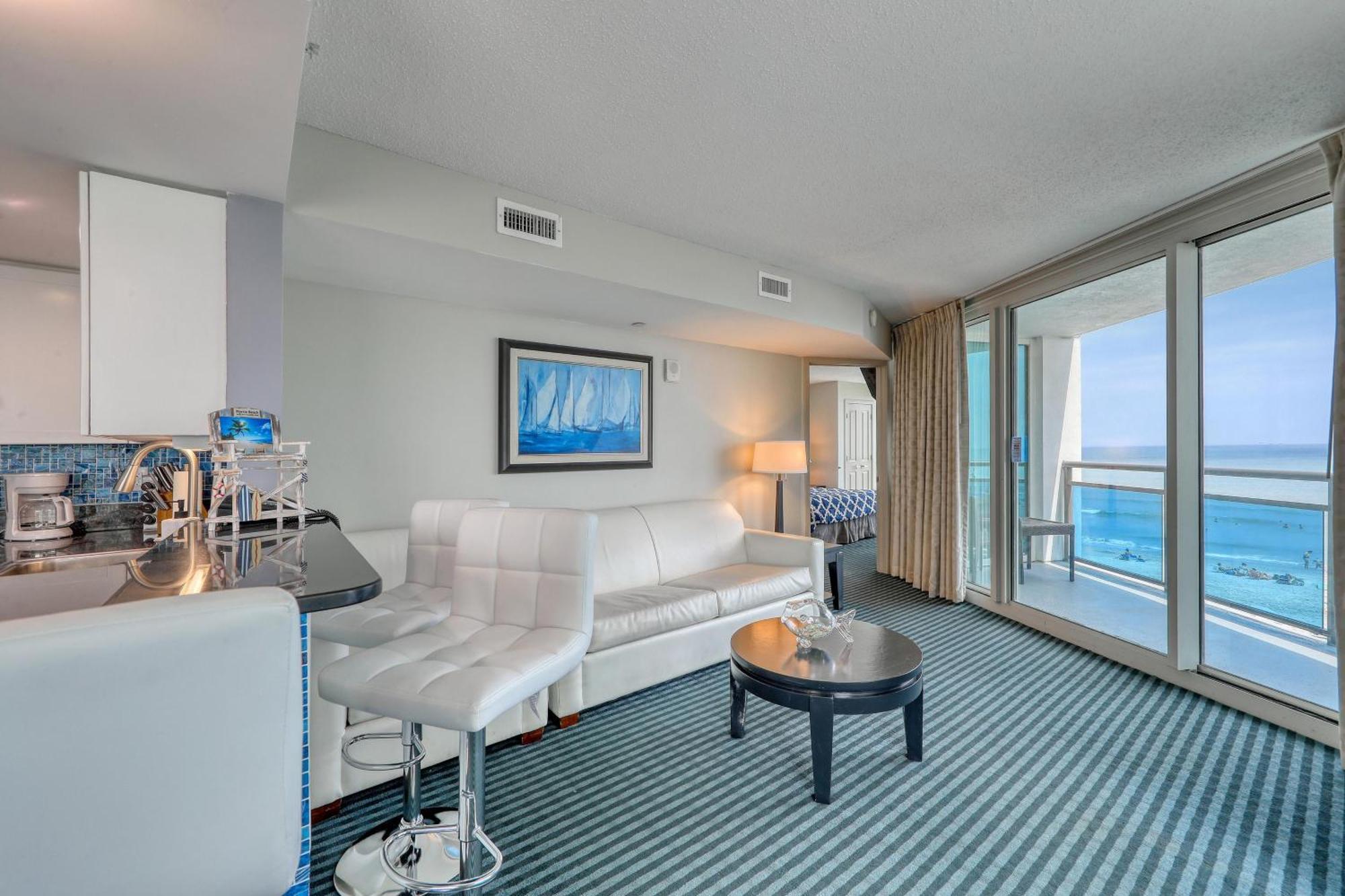 マートルビーチ 107 S Ocean Blvd, 0308 - Ocean Front Sleeps 6ヴィラ エクステリア 写真