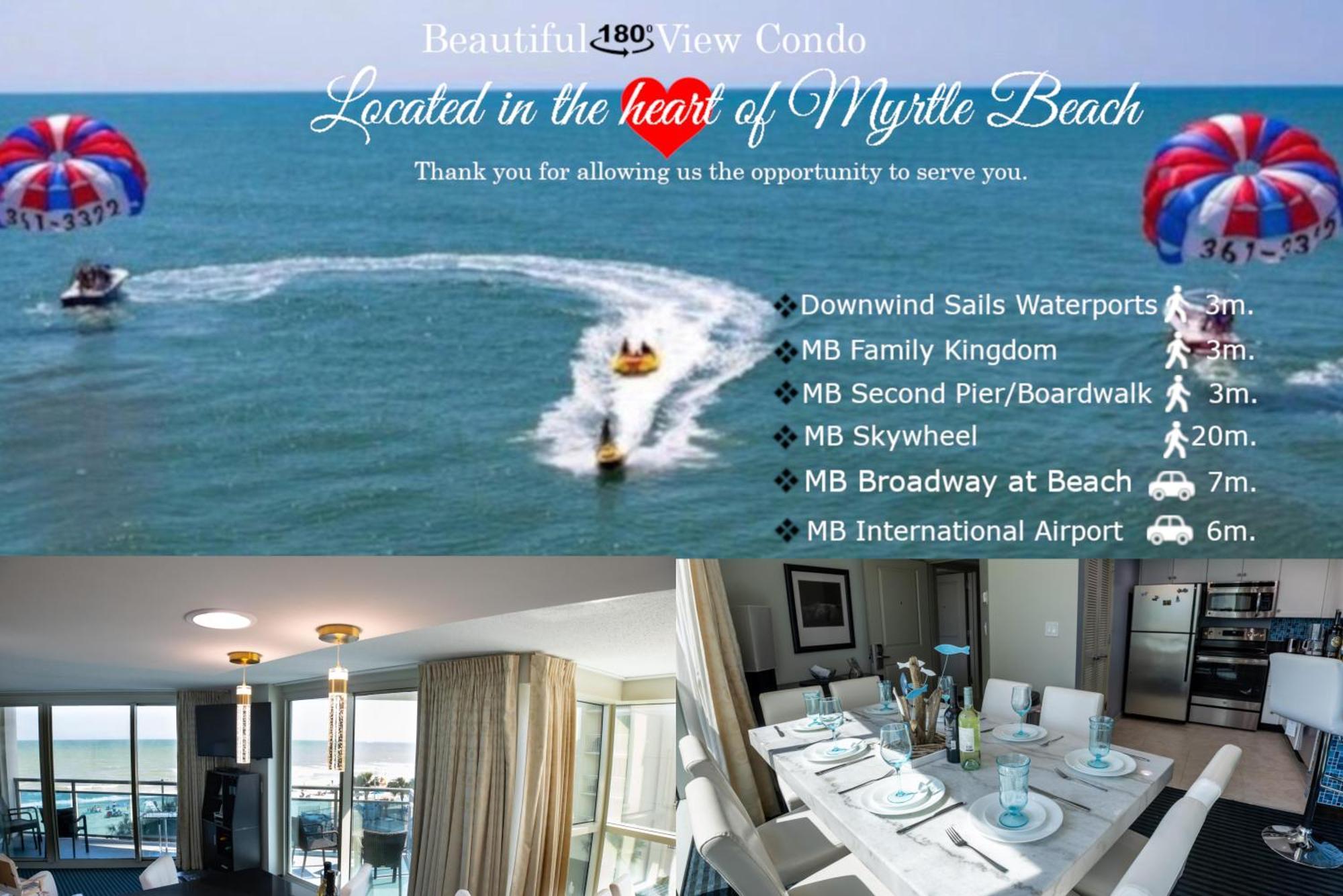マートルビーチ 107 S Ocean Blvd, 0308 - Ocean Front Sleeps 6ヴィラ エクステリア 写真